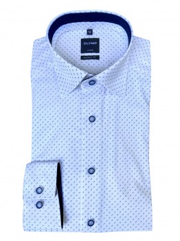 3 overhemd Olymp online bestellen motief wit blauw